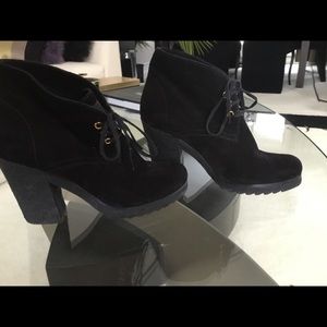 Prada lace up booties